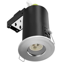 Meridian Lighting Fire Rated Cast IP65 GU10 Downlight Satin Chrome - 97958 - from Toolstation
