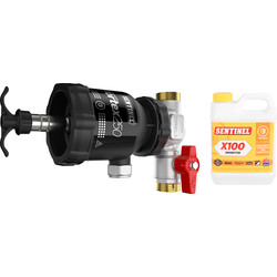 Sentinel Sentinel Eliminator Vortex250 Compact Magnetic Filter 22mm Filter & 1 Litre Chemical Protection Pack - 98146 - from Toolstation