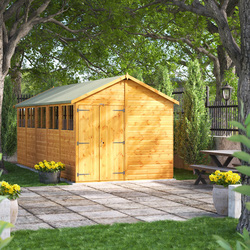 Power / Power Apex Shed 20' x 8' - Double Doors
