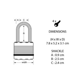 Master Lock EXCELL Laminated Steel Padlock
