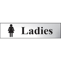 Chrome Effect Door Sign Ladies