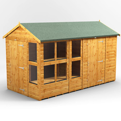 Power Apex Potting Shed Combi including 6ft Side Store 12' x 6'