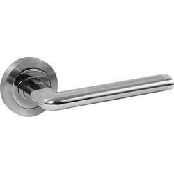 Edwin Dual Tone Lever On Rose Door Handles  - 99099 - from Toolstation