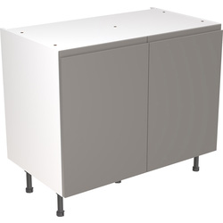 Kitchen Kit / Kitchen Kit Flatpack J-Pull Kitchen Cabinet Base Unit Super Gloss Dust Grey 1000mm