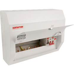Contactum Contactum 18th Edition Amd 2 100A DP Consumer Unit + Surge 10 Way 100A plus Surge Protector - 99140 - from Toolstation