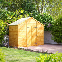 Power / Power Apex Shed 4' x 10' No Windows - Double Doors