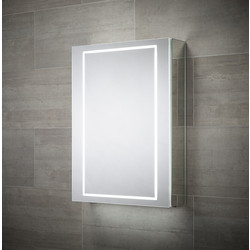 Sensio Sonnet LED Mirror Bathroom Cabinet Single Door with Shaver Socket Cool White 700 x 500mm