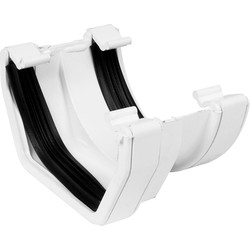 114mm Square to 112mm Round Adaptor Gutter White