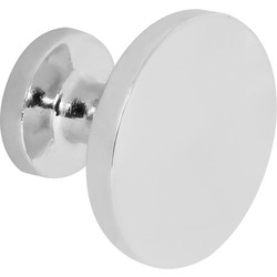Classic Knob Polished Chrome - 99584 - from Toolstation