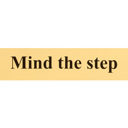Brass Effect Door Sign Mind the Step - 99740 - from Toolstation