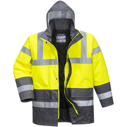 Hi Vis Two-Tone Winter Traffic Jacket Large Yellow/Navy