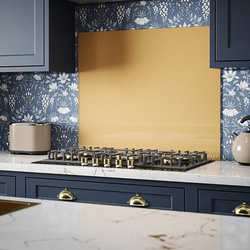 Laura Ashley / Laura Ashley Brass Glass Splashback 900 x 750mm