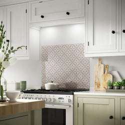 Laura Ashley / Laura Ashley Mr Jones Dove Grey Glass Splashback 900 x 750mm 