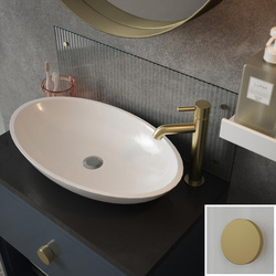 Splashback / Splashback Clear Fluted Glass Bathroom Splashback 600 x 250mm With Brass Caps