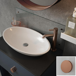 Splashback / Splashback Clear Fluted Glass Bathroom Splashback 600 x 250mm With Copper Caps