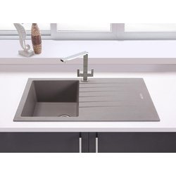 Maine / Maine Celyn Granite Composite Reversible Kitchen Sink & Drainer Small Single Bowl Grey