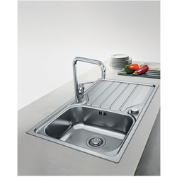 Franke / Franke Flash Reversible Stainless Steel Kitchen Sink & Drainer Single Bowl