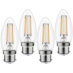 Wessex Electrical / Wessex LED Filament Candle Bulb Lamps 1.8W BC Warm White 250lm