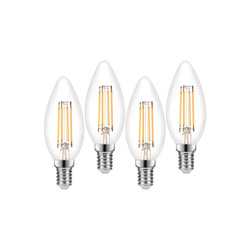 Wessex Electrical / Wessex LED Filament Dimmable Candle Bulb Lamps 3.4W SES Warm White 470lm