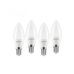 Wessex Electrical / Wessex LED Frosted Dimmable Candle Bulb Lamps 3.4W SES Cool White 470lm