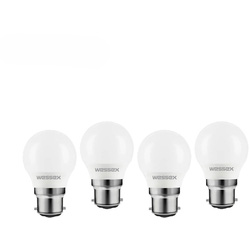 Wessex Electrical / Wessex LED Frosted Dimmable Mini Globe Bulb Lamps 3.4W BC Warm White 470lm