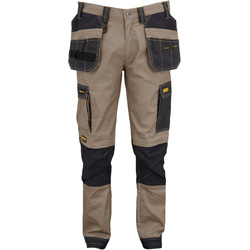 DeWalt / DeWalt Aspen Ripstop Stretch Holster Pocket Trousers Stone 36" S
