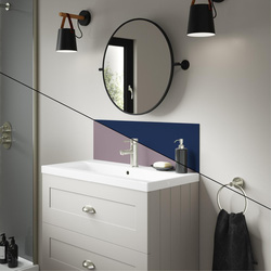 Wetwall / Wetwall Alloy Double-Sided Bathroom Wall Panel Deep Sea Blue / Smoked Rose 800 x 250mm