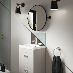 Wetwall / Wetwall Alloy Double-Sided Bathroom Wall Panel Terra Grey / Seabreeze Green 400 x 250mm