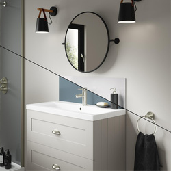 Wetwall / Wetwall Alloy Double-Sided Bathroom Wall Panel Glacier White / Neptune Blue 800 x 250mm