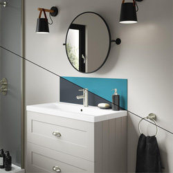 Wetwall / Wetwall Alloy Double-Sided Bathroom Wall Panel Aqua / Cadet 800 x 250mm
