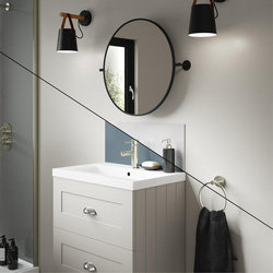 Wetwall / Wetwall Alloy Double-Sided Bathroom Wall Panel Glacier White / Neptune Blue 600 x 250mm