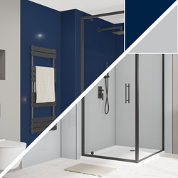 Wetwall / Wetwall Alloy Double-Sided Bathroom Wall Panel Atlantic / Urban Grey 2440 x 900mm