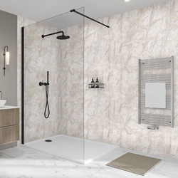 Wetwall / Wetwall Elite Bathroom Wall Panel Himalayan Marble 2420 x 580mm