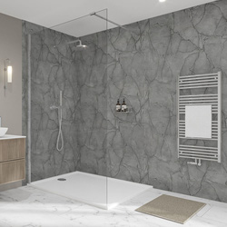 Wetwall / Wetwall Elite Bathroom Wall Panel Marmo Grigio 2420 x 1200mm