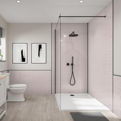 Wetwall Tile Composite Bathroom Wall Panel Blush 2440 x 1220mm
