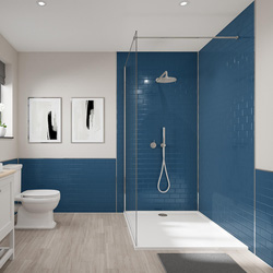Wetwall / Wetwall Tile Composite Bathroom Wall Panel Navy 1220 x 2440mm