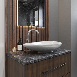 Wetwall / Wetwall Mermaid Vanity Worktop Marbre Palazio 1500 x 425mm