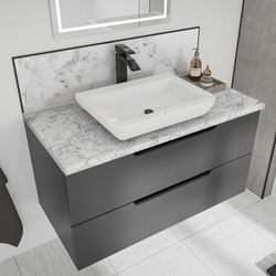 Wetwall / Wetwall Mermaid Vanity Worktop White Marble 1500 x 425mm