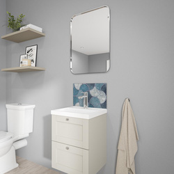 Wetwall / Wetwall Alloy Bathroom Wall Panel Blue Scallop 400 x 250mm