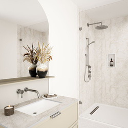 Wetwall / Wetwall Elite Compact Vanity Worktop Himalayan Marble 1500 x 425mm