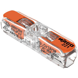 Wago / WAGO 221 2-Way Inline Lever Connectors 32A 0.2-4mm²