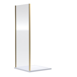 Nuie / Nuie Rene Shower Enclosure Side Panel 760mm Brushed Brass