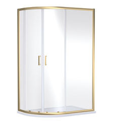 Nuie / Nuie Rene Offset Quadrant Shower Enclosure 1200mm x 900mm Brushed Brass