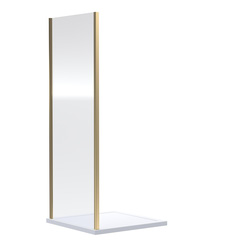 Nuie / Nuie Rene Shower Enclosure Side Panel 900mm Brushed Brass
