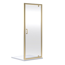 Nuie / Nuie Rene Pivot Shower Enclosure Door 900mm Brushed Brass
