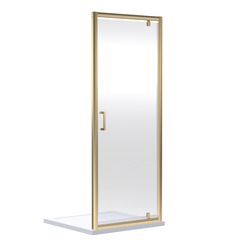 Nuie / Nuie Rene Pivot Shower Enclosure Door 800mm Brushed Brass