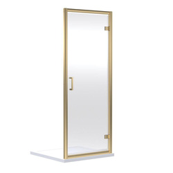 Nuie / Nuie Rene Hinged Shower Enclosure Door 760mm Brushed Brass