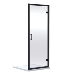Nuie / Nuie Rene Hinged Shower Enclosure Door 800mm Matt Black