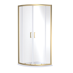 Nuie / Nuie Rene Quadrant Shower Enclosure 800mm x 800mm Brushed Brass