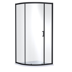 Nuie / Nuie Rene 1 Door Quadrant Shower Enclosure 900mm x 900mm Matt Black